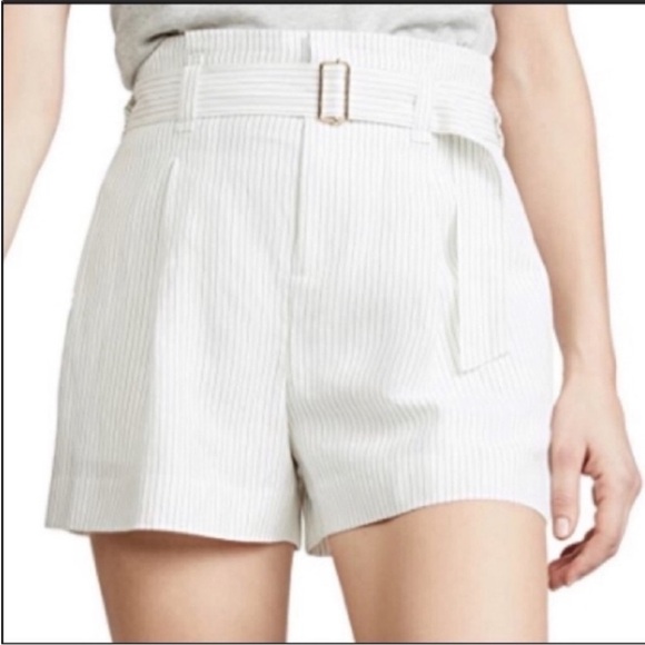 CLUB MONACO Darcee Short - White and Black Stripes - Picture 2 of 6